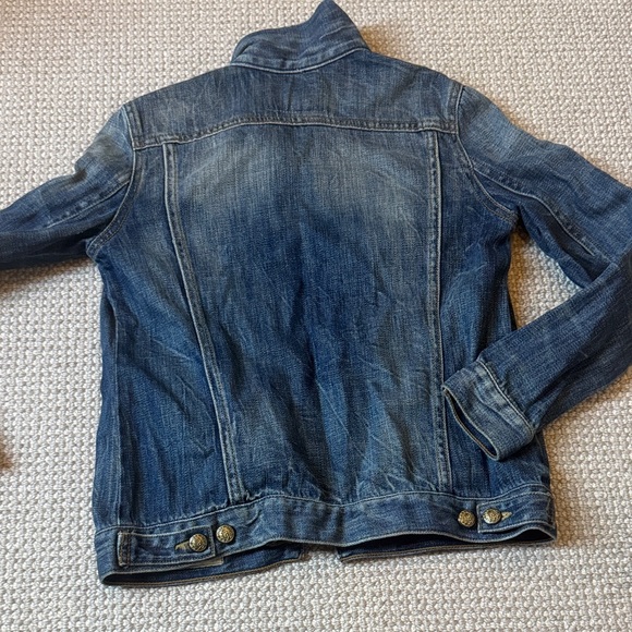 R13 Women’s Dark Blue fitted Denim Jacket - Classic Casual Coat - Picture 4 of 4